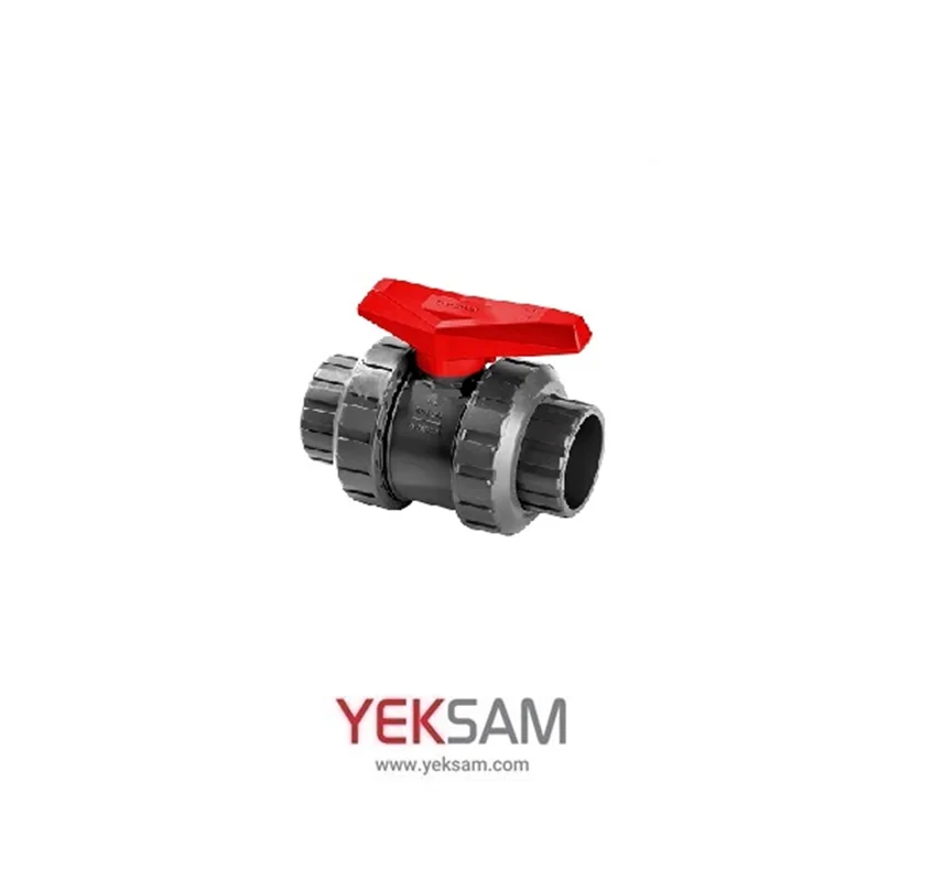 شیر توپی ضد اسید U-PVC سایز 110 ( 4 اینچ ) مهره ماسوره ای چسبی
