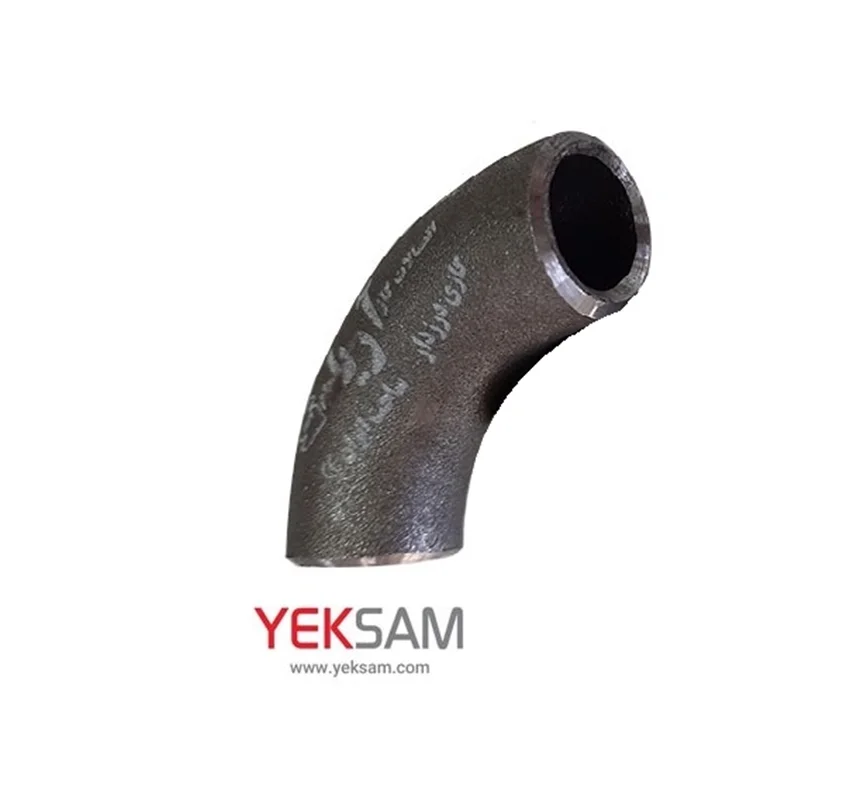 زانو ۹۰ درجه فولادی درزدار مارک دار سایز 2 اینچ