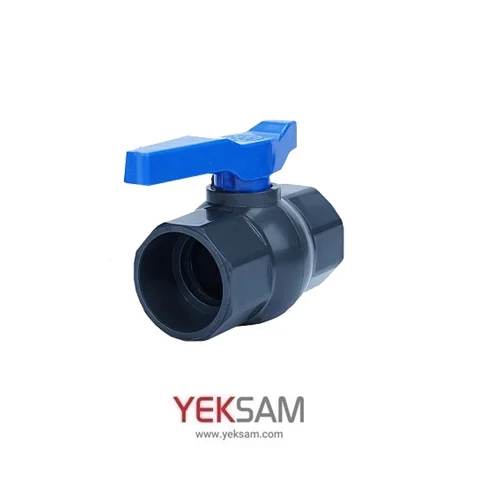شیر توپی یک تیکه U-PVC سایز 63 ( 2 اینچ ) چسبی ۱۰ بار
