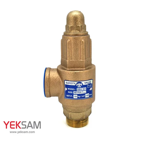 شیر اطمینان برنجی ساده سایز 1/2-1 اینچ 10 بار / بخار