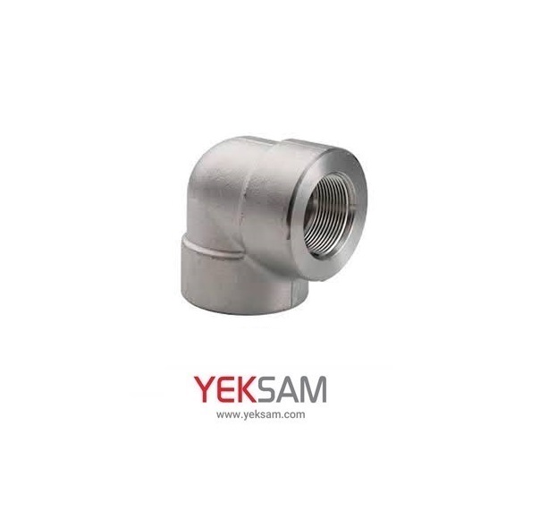 زانو 90 درجه استیل 304L فشار قوی 1 اینچ کلاس 3000 دنده ای