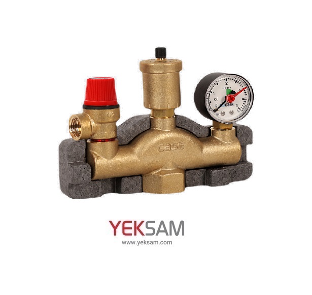 مجموعه ایمنی ایرونت + شیر اطمینان تق تقی 3 بار ۱ اینچ به همراه مانومتر