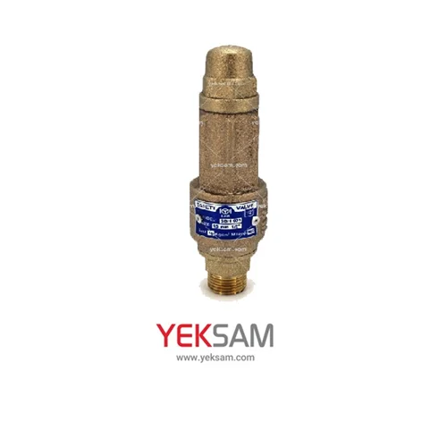 شیر اطمینان برنجی ساده سایز 1/2 اینچ 10 بار/ آب