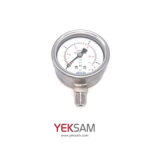 مانومتر گیج صفحه ۶ سانت استیل 0 تا 4 بار اتصال زیر ویکا