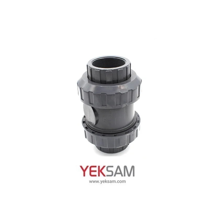شیر یکطرفه (خودکار) UPVC فنردار سایز 20 ( 1/2 اینچ ) دنده ای