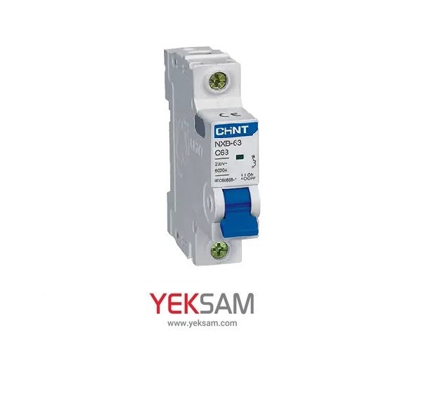 کلید مینیاتوری 25 آمپر تک پل مدل NXB-63 1P C25 برند چینت CHINT