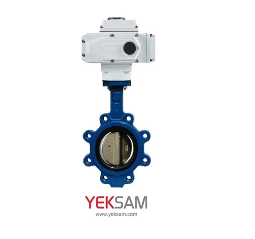 شیر پروانه ای لاگ با عملگر برقی دیسک استیل 6 اینچ PN16 فاراب