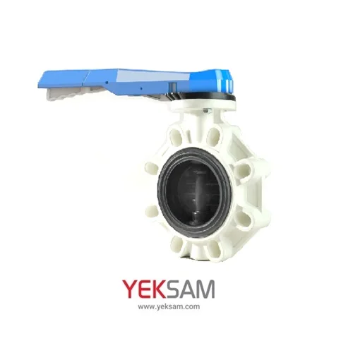 شیر پروانه ای صنعتی UPVC سایز 250 ( 10 اینچ ) اهرمی لاینر EPDM