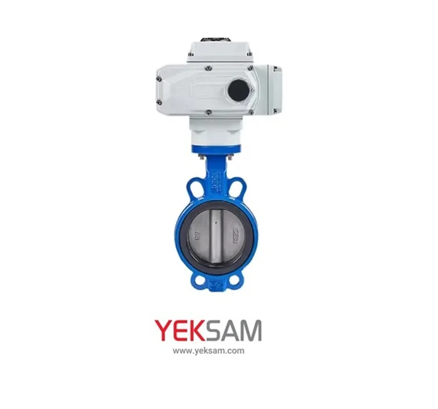 شیر پروانه ای ویفری با عملگر برقی دیسک استیل 5 اینچ PN16 فاراب